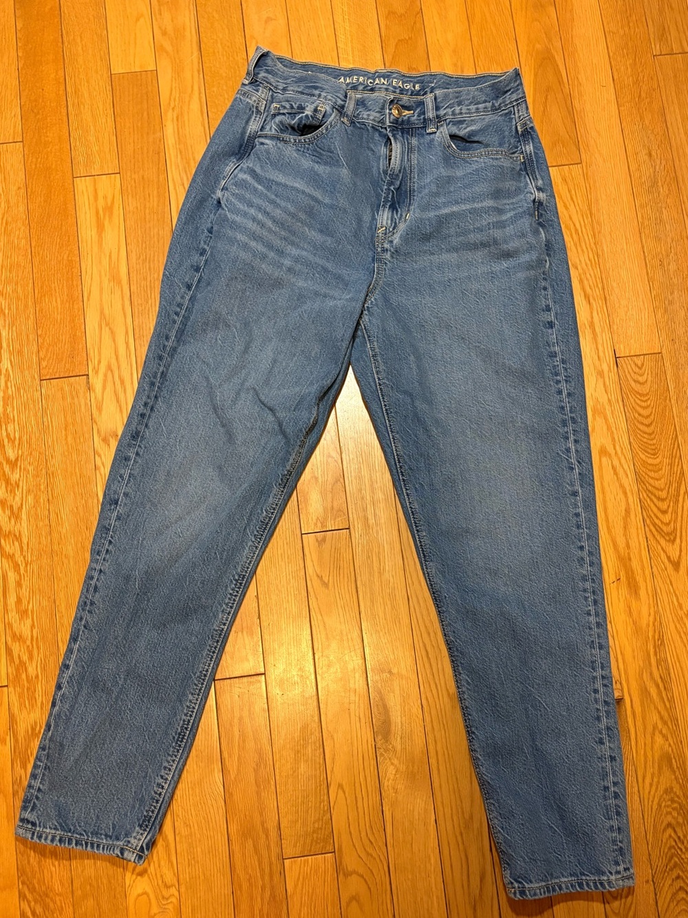 American Eagle Light Blue Mom Jeans - Denim